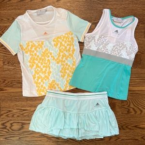 Adidas Stella McCartney Women’s Tee, Tank, and Pleated Skort Set